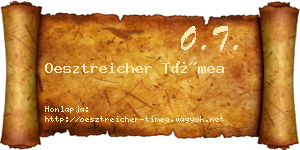 Oesztreicher Tímea névjegykártya